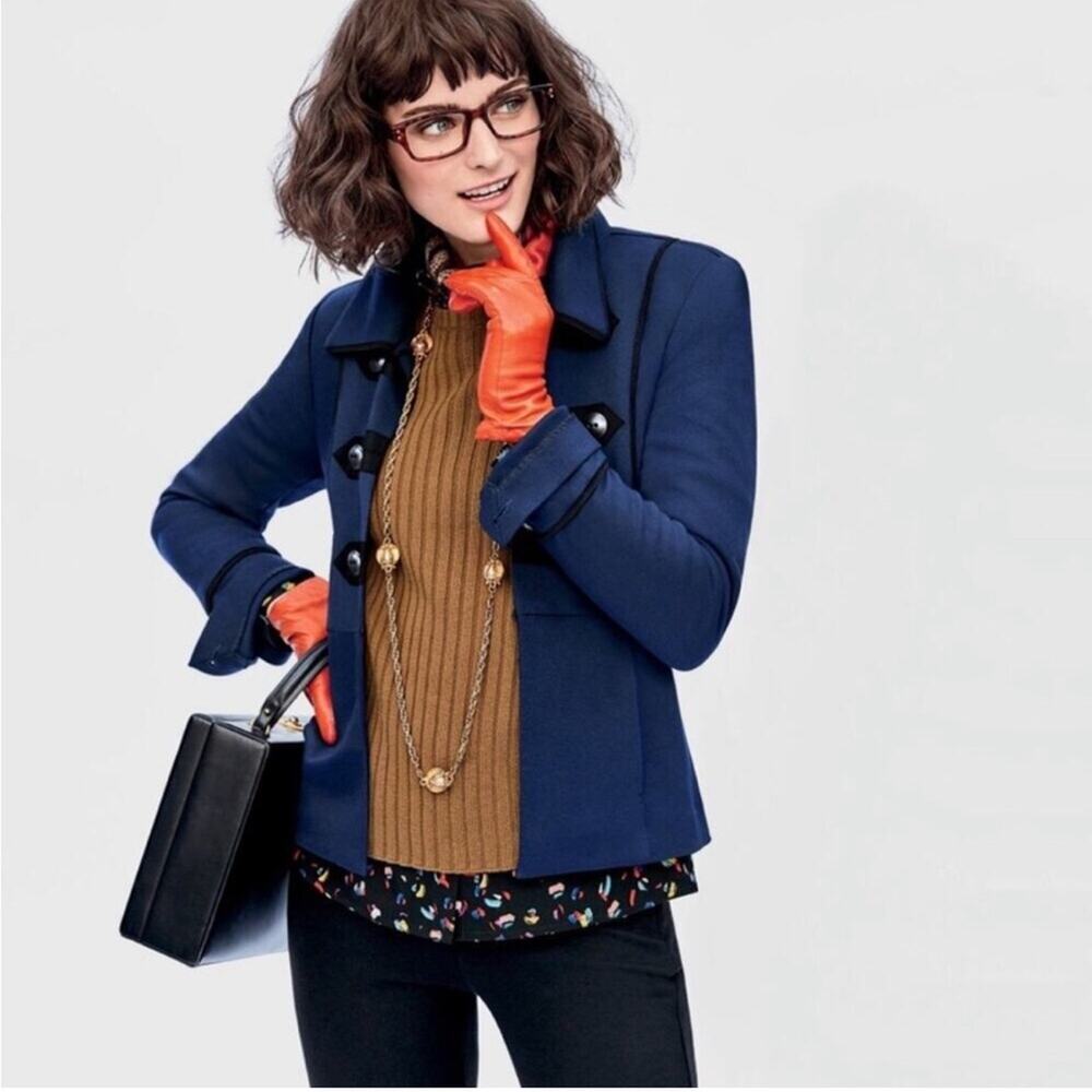 Cabi In The Band navy blue black military style jacket size‎ Medium #3375